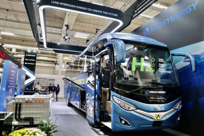 Sinosynergy unveils first hydrogen fuel cell journey coach in Europe Sinosynergy unveils first hydrogen fuel cell journey coach in Europe