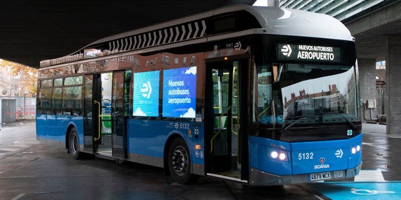 Madrid lanza nueva flota de buses a GNC para las líneas del aeropuerto de la EMT Madrid lanza nueva flota de buses a GNC para las líneas del aeropuerto de la EMT