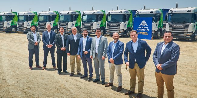 Aceros Arequipa adquiere la mayor flota de camiones de marca europea a gas de Perú Aceros Arequipa adquiere la mayor flota de camiones de marca europea a gas de Perú