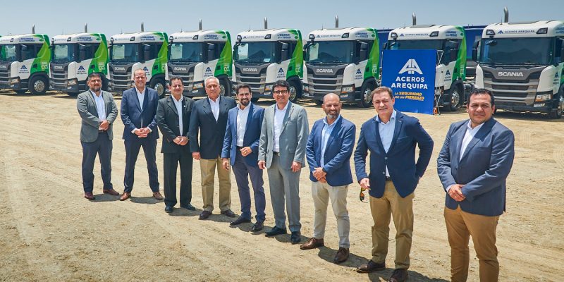 Aceros Arequipa adquiere la mayor flota de camiones de marca europea a gas de Perú