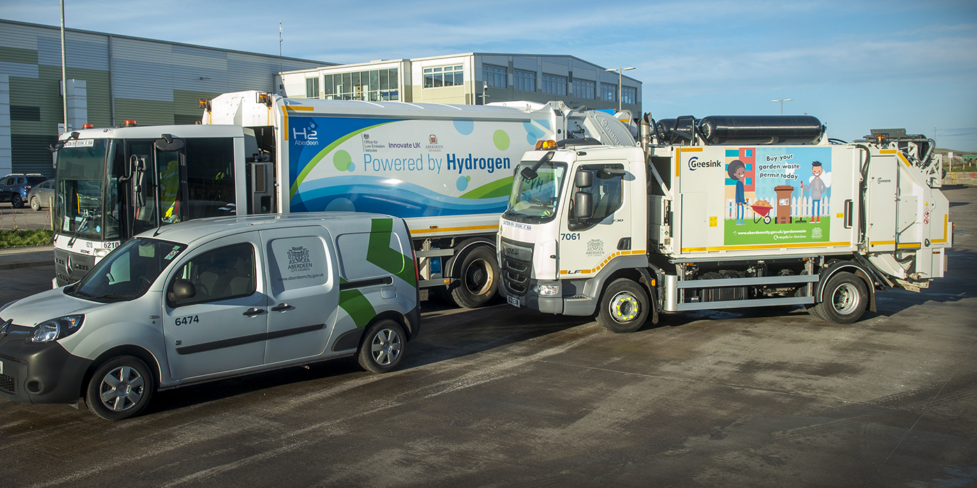 Aberdeen plans to operate the largest fleet of hydrogen-powered vehicles in the UK Aberdeen plans to operate the largest fleet of hydrogen-powered vehicles in the UK