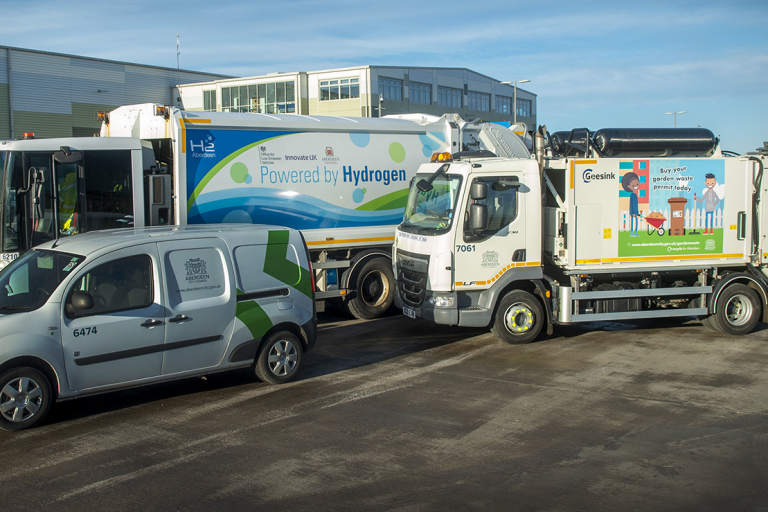 Aberdeen plans to operate the largest fleet of hydrogen-powered vehicles in the UK Aberdeen plans to operate the largest fleet of hydrogen-powered vehicles in the UK