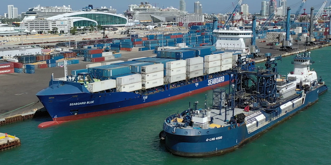 Seaboard Marine performs PortMiami’s first LNG bunkering for a cargo vessel Seaboard Marine performs PortMiami’s first LNG bunkering for a cargo vessel
