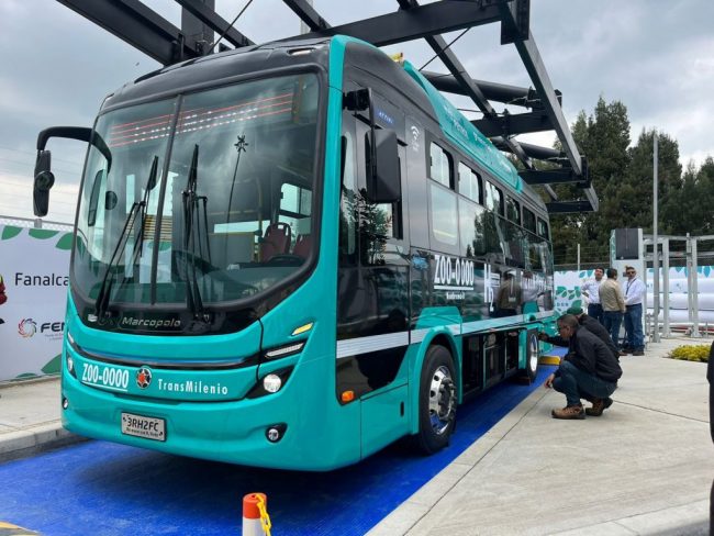 Mayor of Bogota presents first hydrogen-powered bus in Colombia Mayor of Bogota presents first hydrogen-powered bus in Colombia