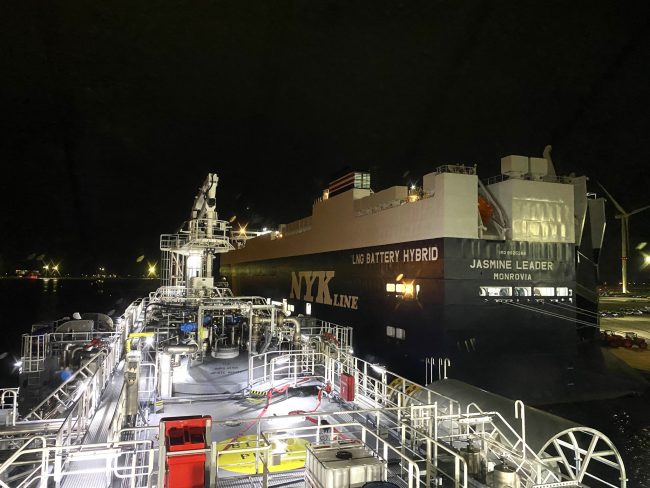 Titan completes first LNG ship-to-ship bunkering operation on a NYK Line’s PCTC Titan completes first LNG ship-to-ship bunkering operation on a NYK Line’s PCTC