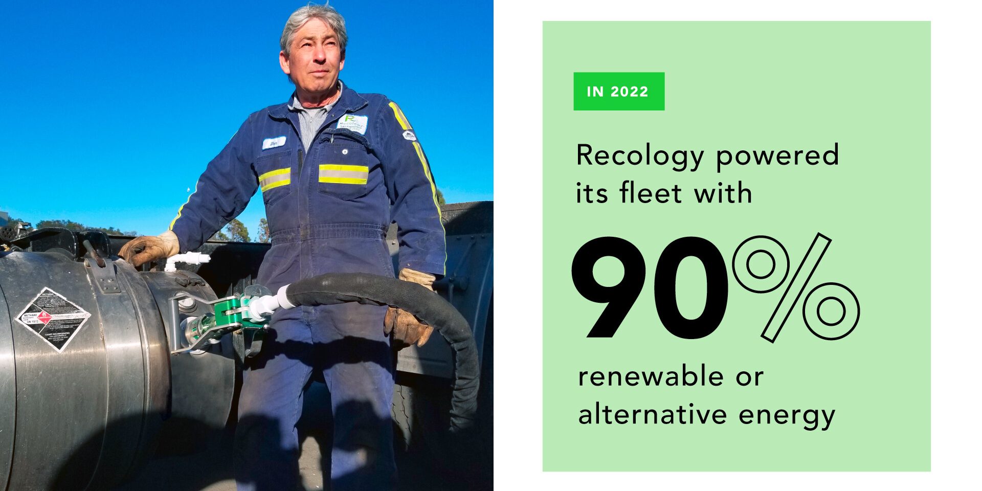 US: Recology achieves goal to power fleet with 90% renewable or alternative energy US: Recology achieves goal to power fleet with 90% renewable or alternative energy